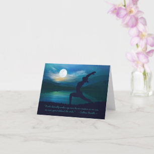Carte Méditation Yoga Professeur Lune Salutation Pose Ci
