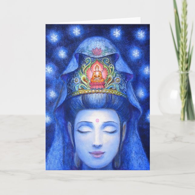 Carte Méditation Zen de minuit Kuan Yin (Devant)