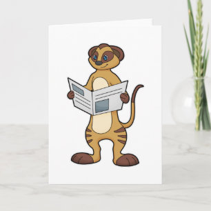 Carte Meerkat à la lecture d'un journal