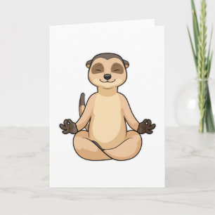 Carte Meerkat à la méditation de Yoga