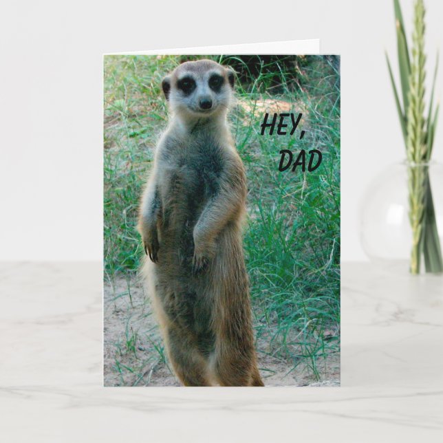 Carte Meerkat Bonne Fête des pères (Devant)