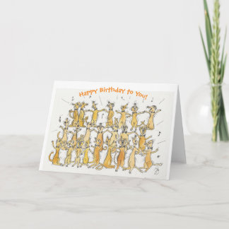 Carte Meerkat Choir Joyeux Anniversaire !