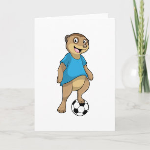 Carte Meerkat comme joueur de football avec Soccer