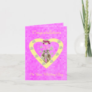 Carte Meerkats leur jour du mariage, félicitations