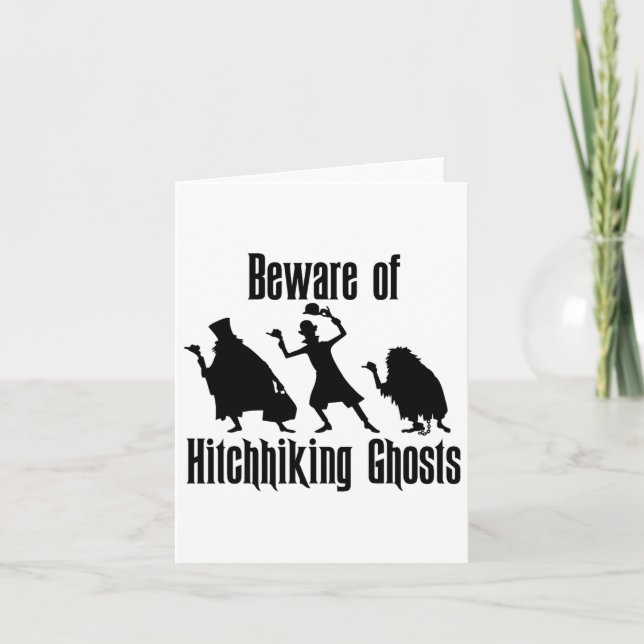 Carte Méfiez-Vous Des Fantômes D'Halloween Drôle (Devant)