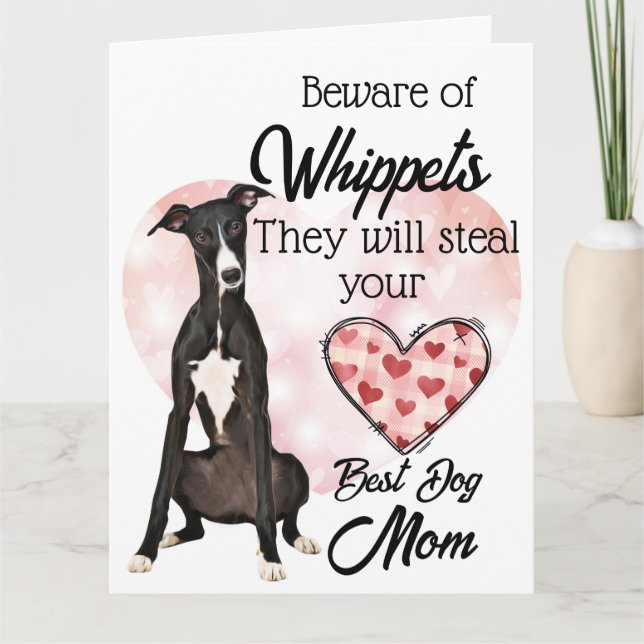 Carte Méfiez-vous des Whippets...Best Dog Mom Ever (Devant)