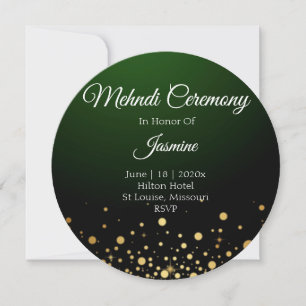 Carte Mehndi Green Populaire Mariage moderne