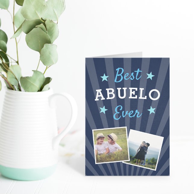 Carte Meilleur Abuelo jamais | Photo Fête des pères (Créateur téléchargé)