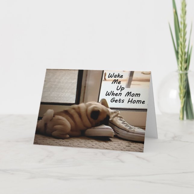 CARTE MEILLEUR AMI ANNIVERSAIRE SOUHAITS DE CARLIN PUP (Devant)