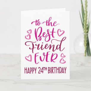 Carte Meilleur Ami de Tous les Temps 24e Anniversaire Ty