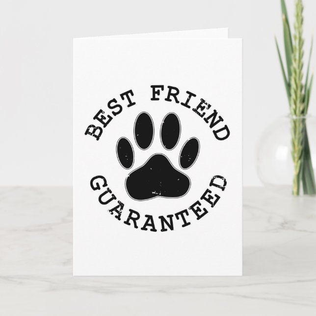 Carte Meilleur Ami Garanti De Chien En Perte (Devant)