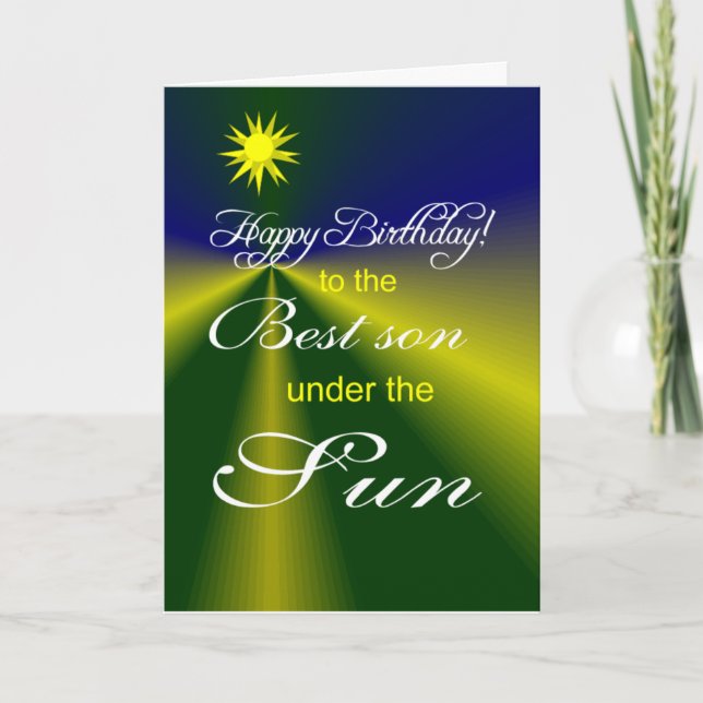 Carte meilleur anniversaire de fils (Devant)