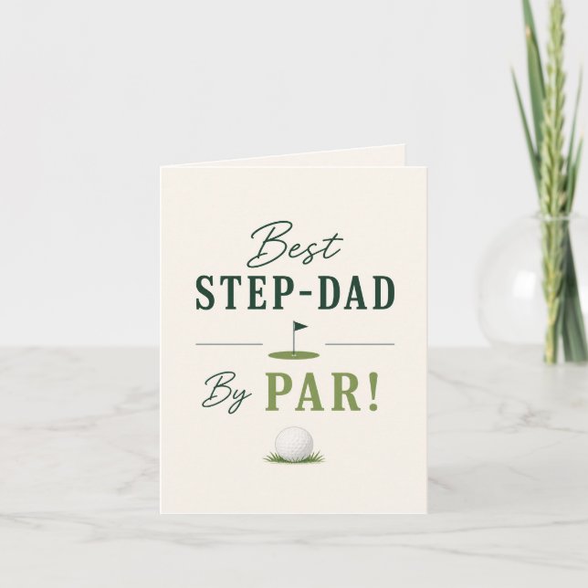 Carte Meilleur Beau-Père Par Golf Meilleur Beau-Père Fél (Devant)