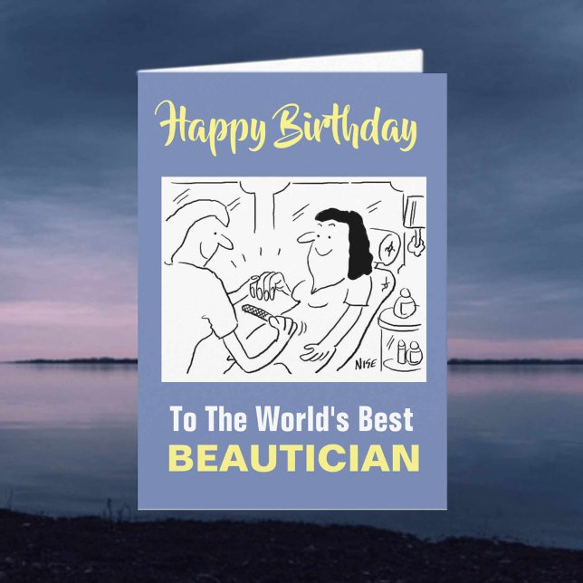 Carte Meilleur Beauticien du monde - Joyeux anniversaire (Créateur téléchargé)