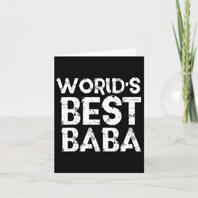 Carte Meilleur cadeau de Fête des pères Baba Monde Papa  (Devant)