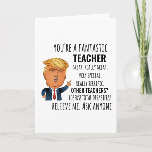 Carte Meilleur Cadeau pour Enseignant (Devant)