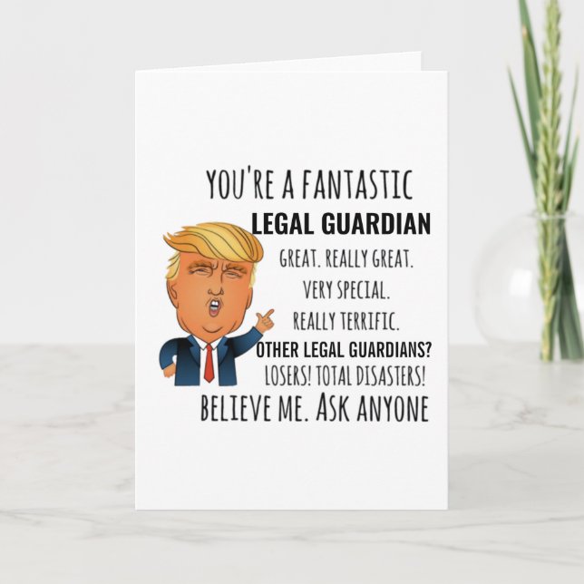 Carte Meilleur Cadeau pour Tuteur Légal (Devant)
