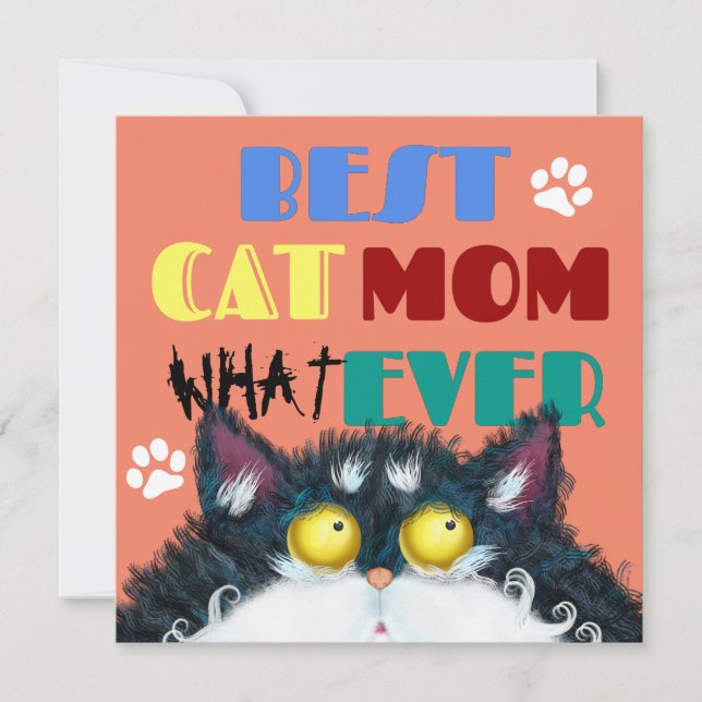 Carte Meilleur Cat Maman jamais | Amoureux de les chats  (Devant)