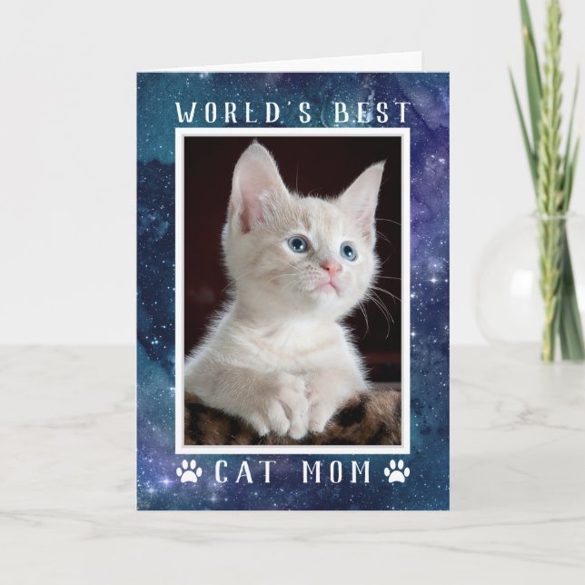 Carte Meilleur Chat au monde - Espace Photo Maman Espace (Devant)