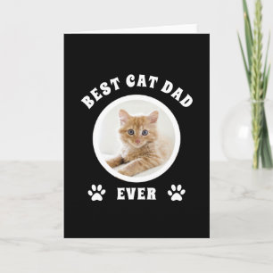 Carte Meilleur Chat Papa Jamais Personnalisé Photo Perso