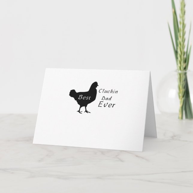 Carte Meilleur Cluckin Papa Jamais Fête des pères Chicke (Devant)