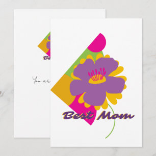 Carte Meilleur design coloré tendance pour maman
