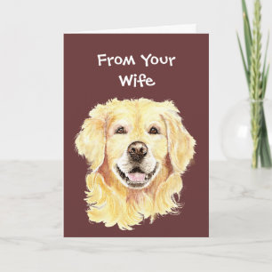 Carte Meilleur Doggone Anniversaire Mari Golden Retrieve