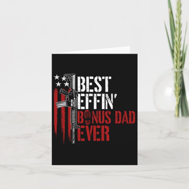 Carte Meilleur Effet Bonus Papa Jamais Papa Droits d'Arm (Devant)