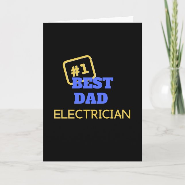 Carte meilleur électricien papa (Devant)