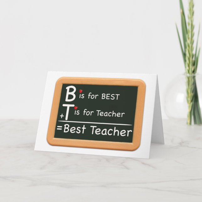 Carte meilleur enseignant (Devant)