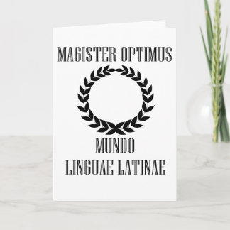 Carte Meilleur Enseignant Latin du monde (Homme)