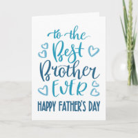 Meilleur Frère de toujours Typographie pour la Fêt