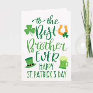 Carte Meilleur frère pour la Saint-Patrick