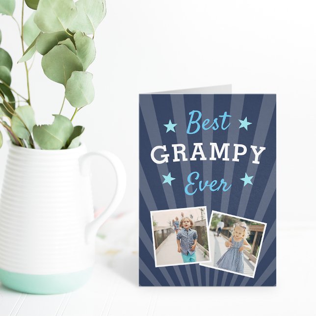 Carte Meilleur Grampy jamais | Photo Fête des pères (Créateur téléchargé)