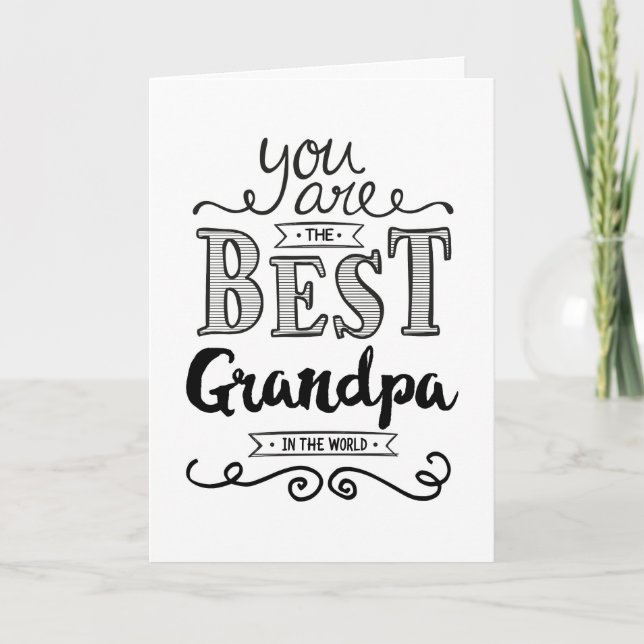 Carte Meilleur grand-père à l'anniversaire du monde (Devant)