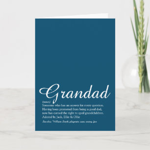 Carte Meilleur Grand-Père, Grand-Père, Pape Script de dé