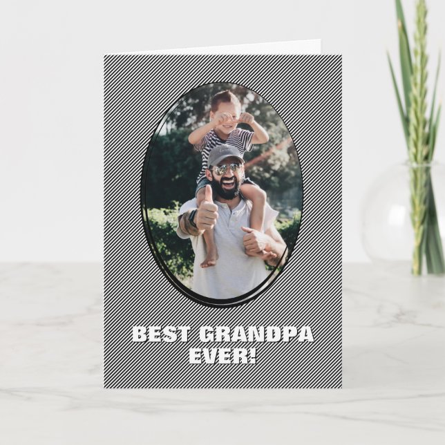 Carte Meilleur grand-père jamais photo Fête du Père (Devant)