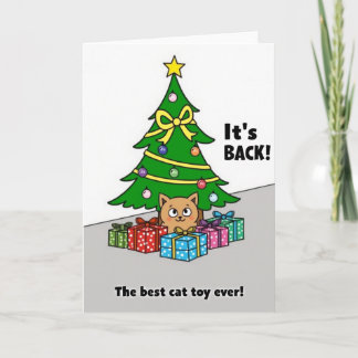 Carte Meilleur Jouet pour Chat de Sapin de Noël