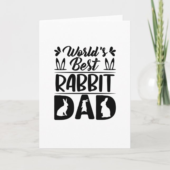 Carte Meilleur lapin papa-fille-maman-drôle du monde (Devant)