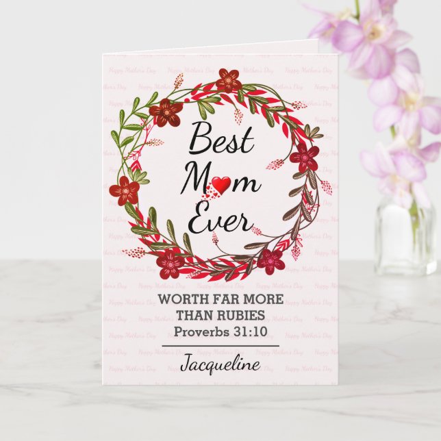 Carte MEILLEUR MOM JAMAIS prouver 31 Fête des mères flor (Orchidée)