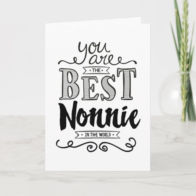 Carte Meilleur Nonnie dans l'anniversaire du monde (Devant)