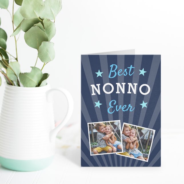 Carte Meilleur Nonno qui soit | Photo de la fête des pèr (Créateur téléchargé)