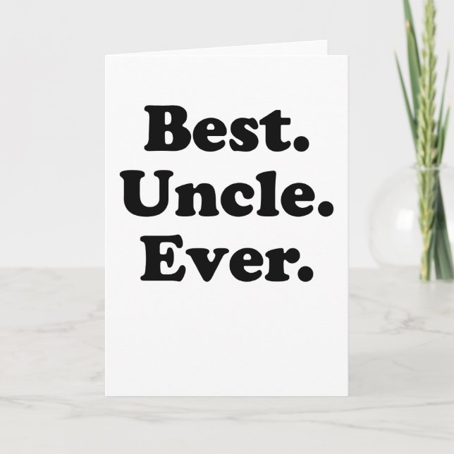 Carte Meilleur oncle jamais (Devant)