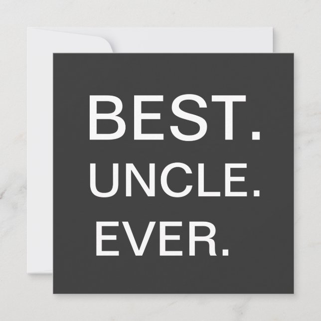 Carte Meilleur oncle jamais (Devant)