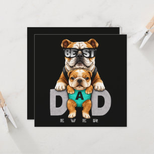 Carte Meilleur papa bouledogue de tous les temps – Fête 