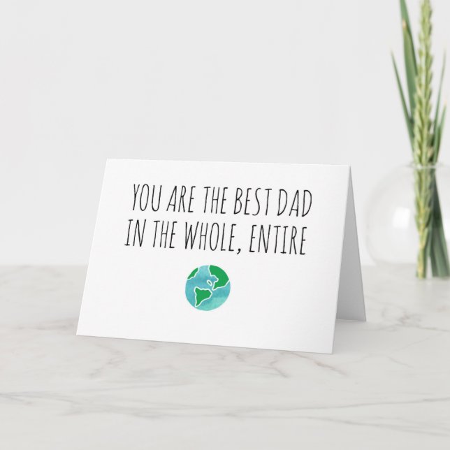 Carte Meilleur papa dans le monde entier (Devant)