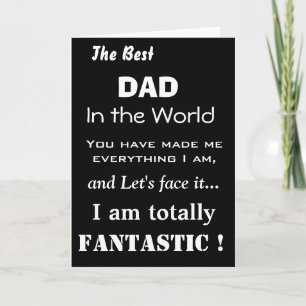 Carte Meilleur papa dans le monde Funny père Card