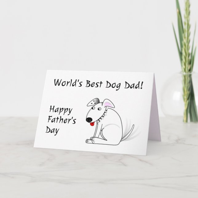 Carte Meilleur papa de chien du monde Joyeuse fête des p (Devant)