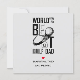 Carte Meilleur papa de golf au monde - Drôle et pensant