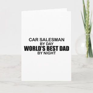 Carte Meilleur papa de nuit au monde - Vendeur de voitur